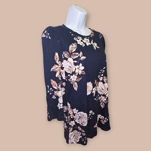 💖Maurice's 24/7 Blurle Floral Puff Shoulder Long Sleeve Top (Size Small)
